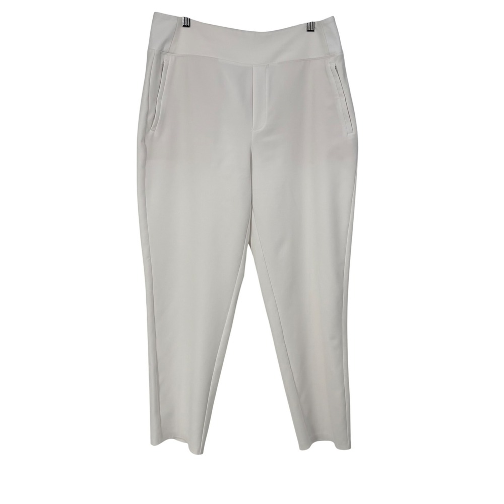 Athleta‎ Stellar Trouser White High Rise Tapered Leg Pants Womens 14 Tall 14T